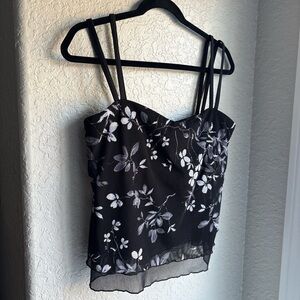Vintage 90s Y2K Mainstream Floral Mesh Tank | Built-In Bra Fairy Goth Top 16